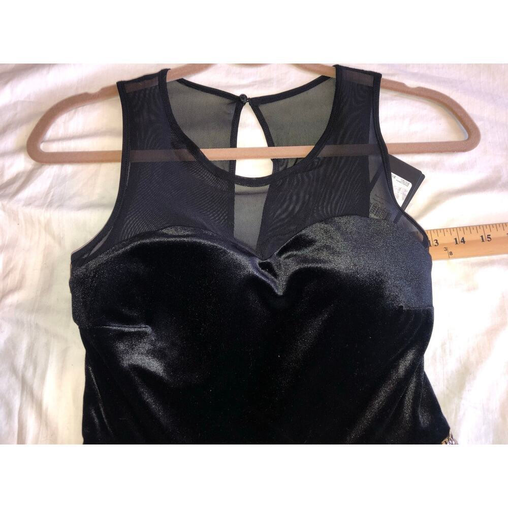 Guess Velvet Sequin Party Dress Size XS Black Gold Mini Glamoratti Indy Sleaze - Picture 6 of 15